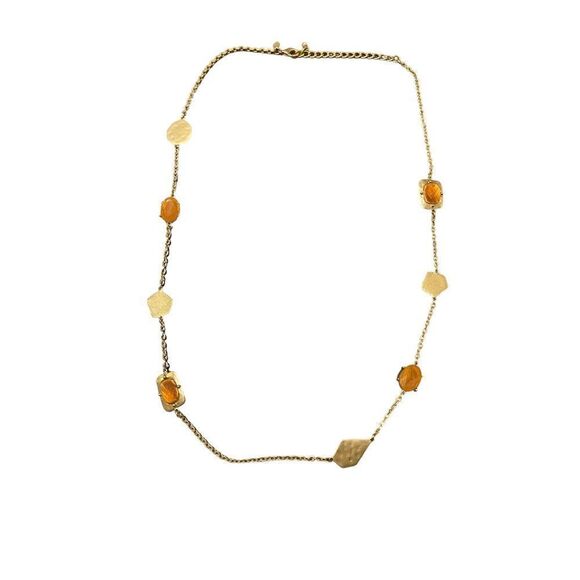 Chico’s matted gold tone 36”+4” necklace - Picture 1 of 5